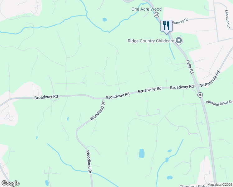 map of restaurants, bars, coffee shops, grocery stores, and more near 1400 Broadway Road in Lutherville-Timonium