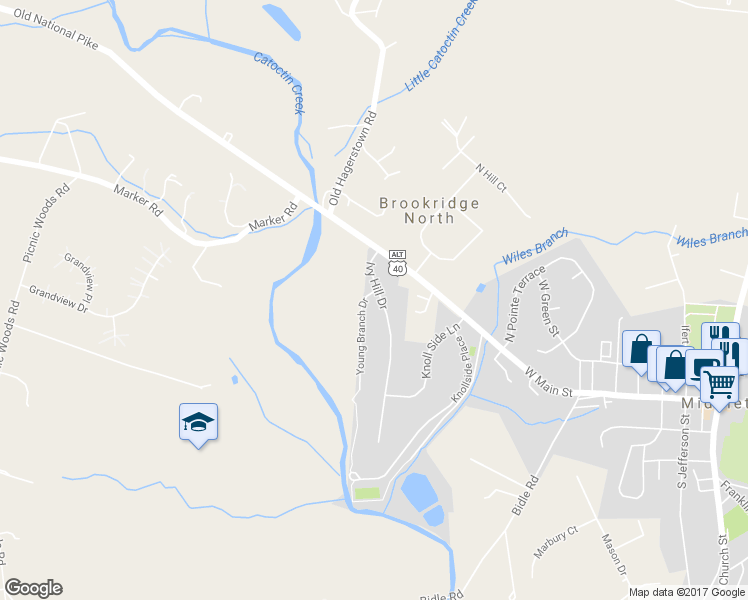 map of restaurants, bars, coffee shops, grocery stores, and more near 120 Ivy Hill Drive in Middletown