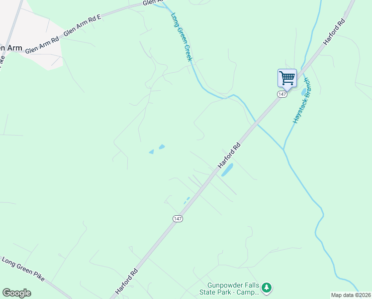 map of restaurants, bars, coffee shops, grocery stores, and more near 11758 Harford Road in Glen Arm