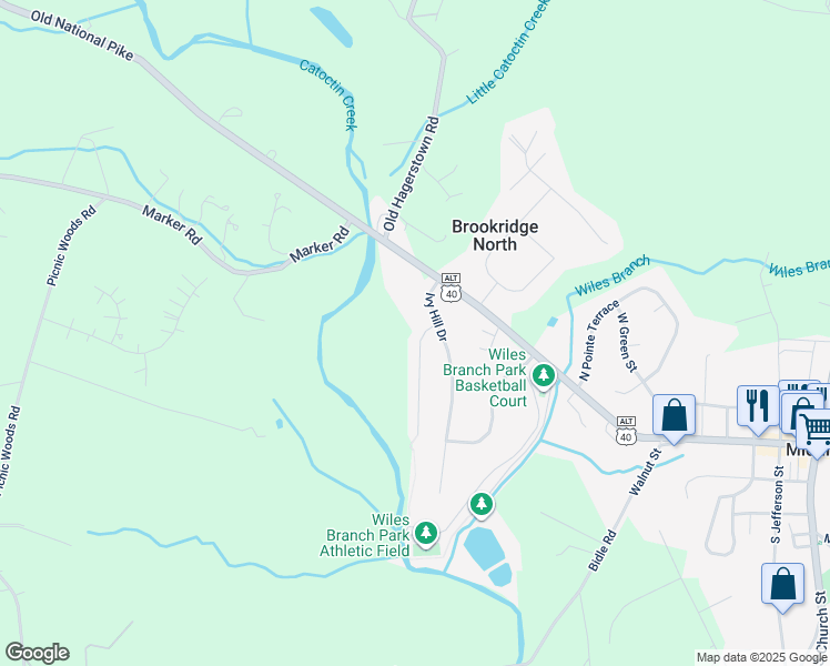 map of restaurants, bars, coffee shops, grocery stores, and more near 26 Young Branch Drive in Middletown
