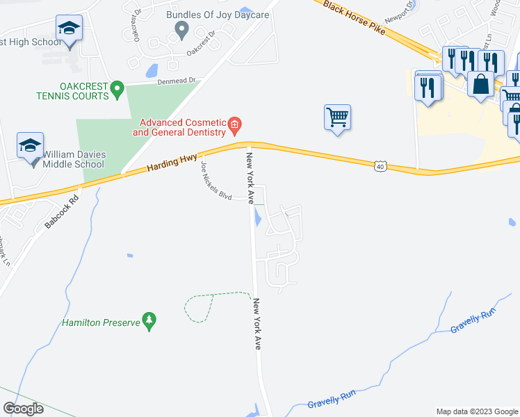 map of restaurants, bars, coffee shops, grocery stores, and more near 4742 Summersweet Drive in Hamilton Township