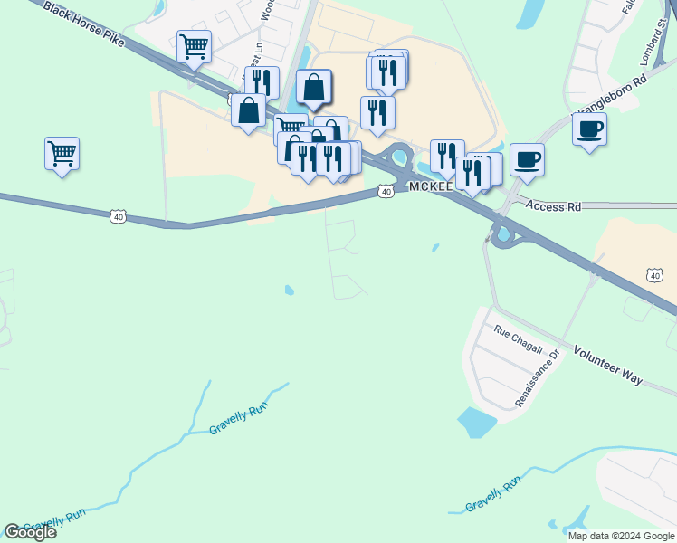 map of restaurants, bars, coffee shops, grocery stores, and more near 4504 Concord Place in Hamilton