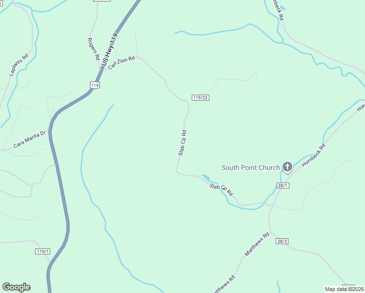 map of restaurants, bars, coffee shops, grocery stores, and more near Slab Camp in Grafton