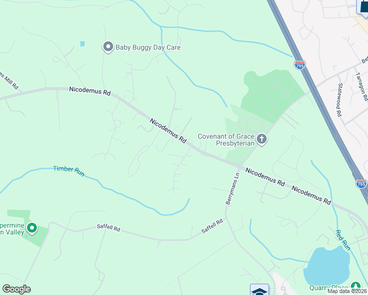 map of restaurants, bars, coffee shops, grocery stores, and more near 1013 Nicodemus Road in Reisterstown