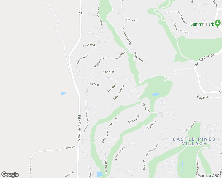 map of restaurants, bars, coffee shops, grocery stores, and more near 236 Lead King Drive in Castle Rock