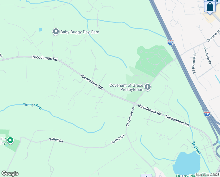 map of restaurants, bars, coffee shops, grocery stores, and more near 1000 Nicodemus Road in Reisterstown