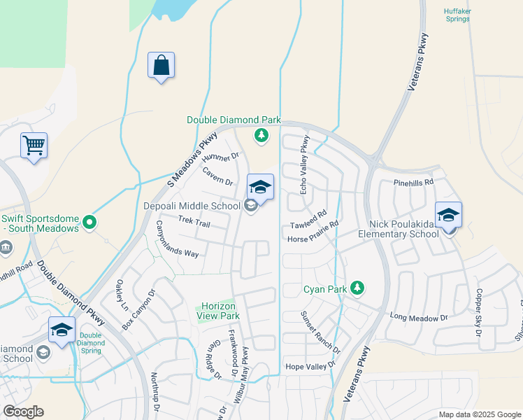 map of restaurants, bars, coffee shops, grocery stores, and more near 9300 Wilbur May Parkway in Reno