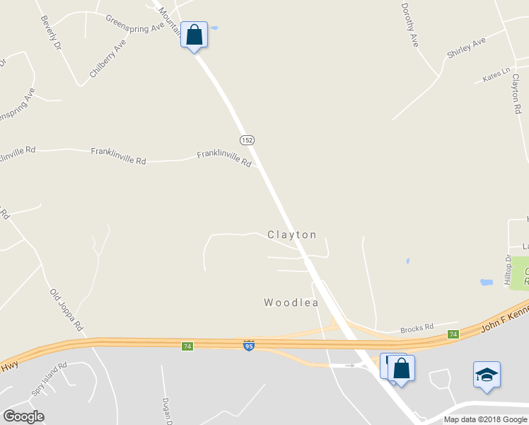 map of restaurants, bars, coffee shops, grocery stores, and more near 2800 Mountain Road in Joppa