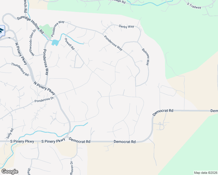 map of restaurants, bars, coffee shops, grocery stores, and more near 9664 Elizabeth Street in Parker