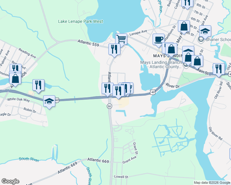 map of restaurants, bars, coffee shops, grocery stores, and more near 8 Camac Avenue in Hamilton