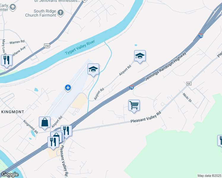 map of restaurants, bars, coffee shops, grocery stores, and more near 1382-1389 The Woodlands in Pleasant Valley