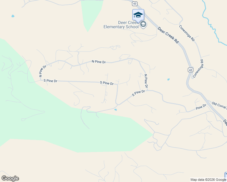 map of restaurants, bars, coffee shops, grocery stores, and more near 416 South Pine Drive in Bailey