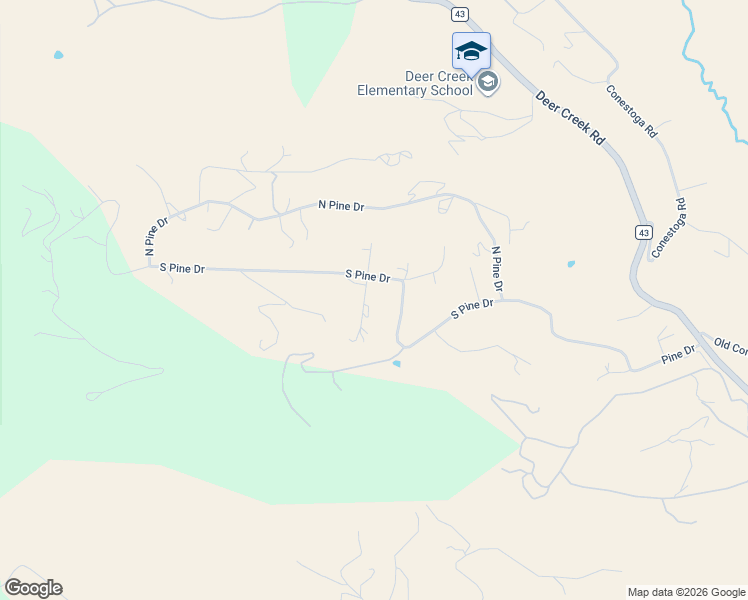 map of restaurants, bars, coffee shops, grocery stores, and more near 416 South Pine Drive in Bailey