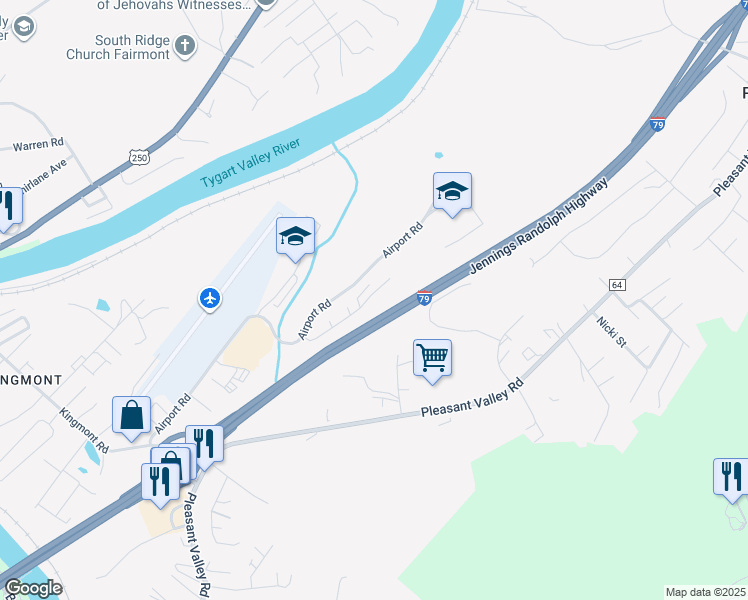 map of restaurants, bars, coffee shops, grocery stores, and more near 1382-1389 The Woodlands in Pleasant Valley