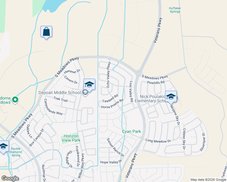 map of restaurants, bars, coffee shops, grocery stores, and more near 2040 Lonesome Spur Drive in Reno
