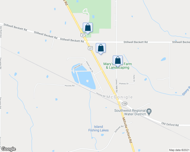 map of restaurants, bars, coffee shops, grocery stores, and more near 41 Island Lake Drive in Hamilton