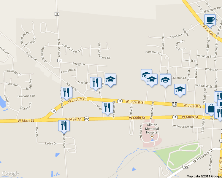 map of restaurants, bars, coffee shops, grocery stores, and more near 909 West Locust Street in Wilmington