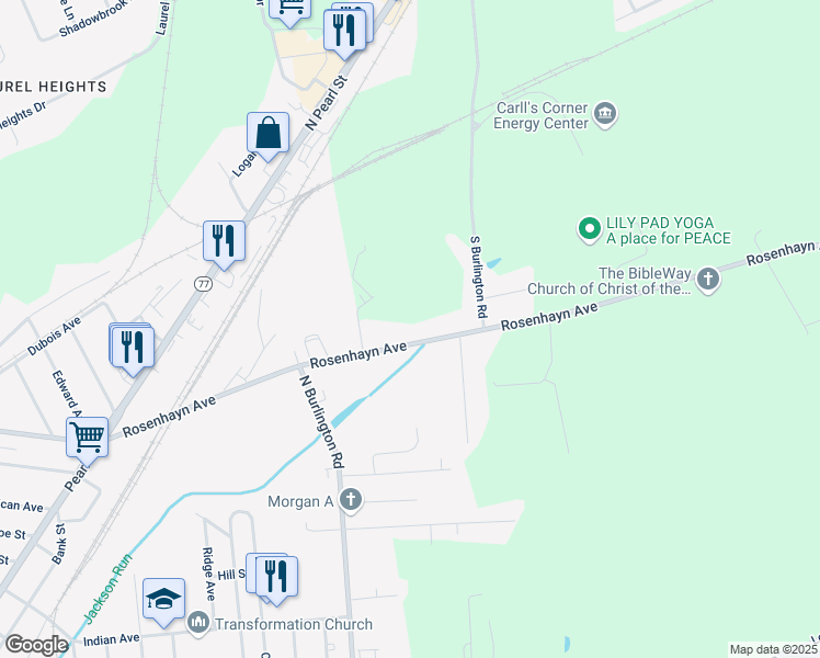 map of restaurants, bars, coffee shops, grocery stores, and more near 151 Rosenhayn Avenue in Bridgeton