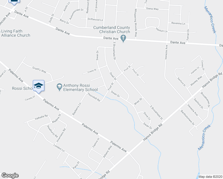 map of restaurants, bars, coffee shops, grocery stores, and more near 3066 Swan Drive in Vineland