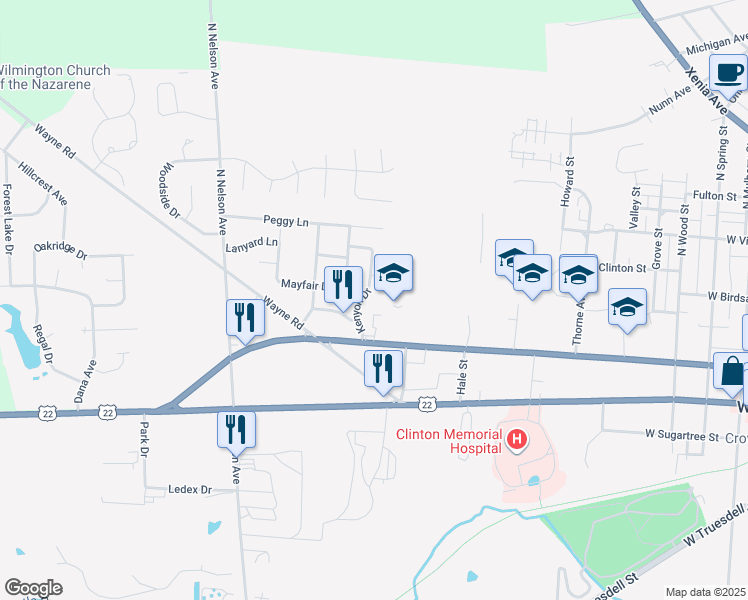 map of restaurants, bars, coffee shops, grocery stores, and more near 909 West Locust Street in Wilmington