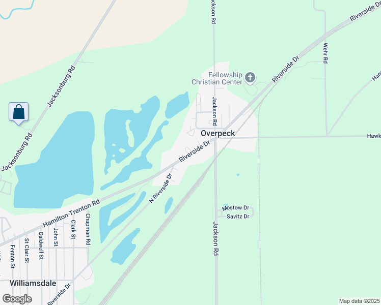 map of restaurants, bars, coffee shops, grocery stores, and more near 4150 Hamilton Trenton Road in Hamilton