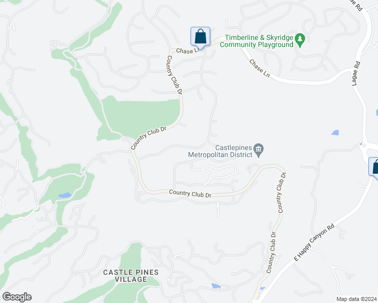 map of restaurants, bars, coffee shops, grocery stores, and more near 6194 Oxford Peak Lane in Castle Pines