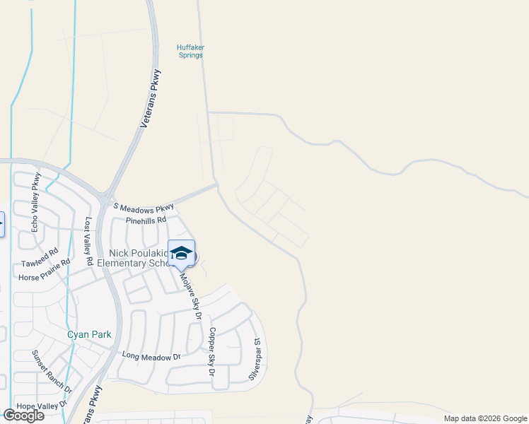 map of restaurants, bars, coffee shops, grocery stores, and more near Mira Loma Road in Reno