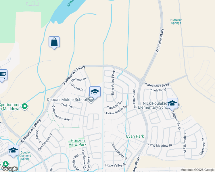 map of restaurants, bars, coffee shops, grocery stores, and more near 1965 Red Willow Drive in Reno
