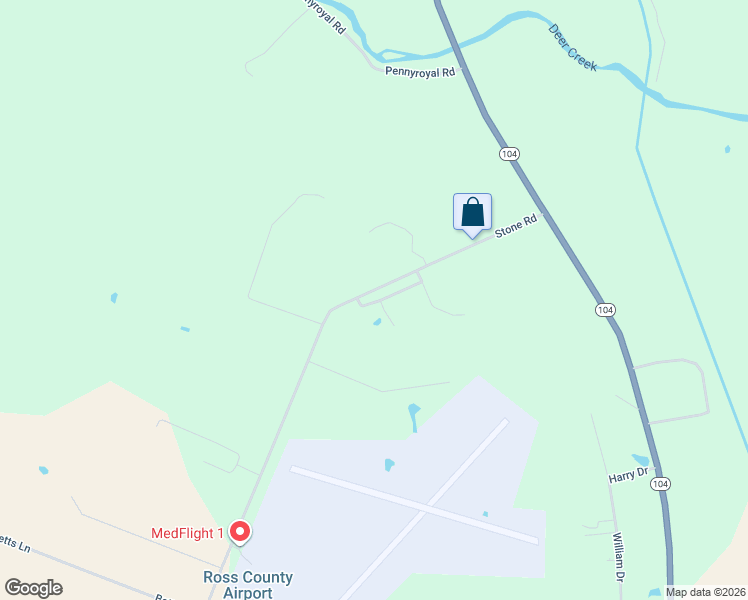 map of restaurants, bars, coffee shops, grocery stores, and more near 2276 Stone Road in Chillicothe