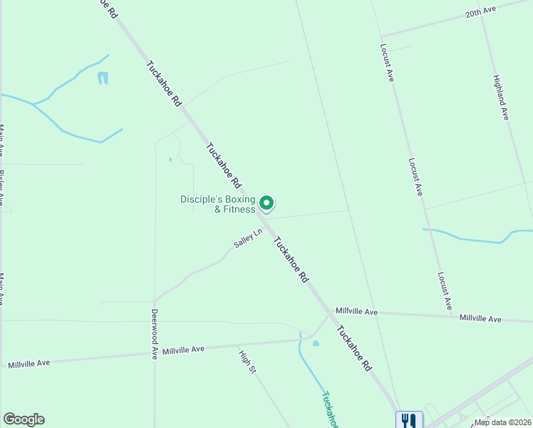 map of restaurants, bars, coffee shops, grocery stores, and more near 1031 Tuckahoe Road in Buena Vista Township