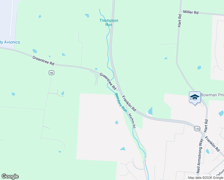 map of restaurants, bars, coffee shops, grocery stores, and more near 1699 Greentree Road in Lebanon