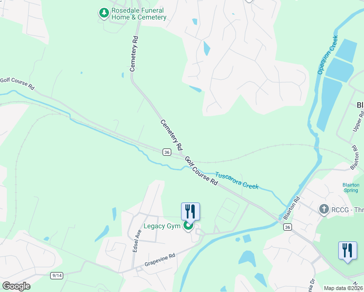 map of restaurants, bars, coffee shops, grocery stores, and more near 42 County Route 45/6 in Martinsburg