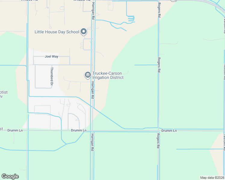 map of restaurants, bars, coffee shops, grocery stores, and more near 2625 Harrigan Road in Fallon