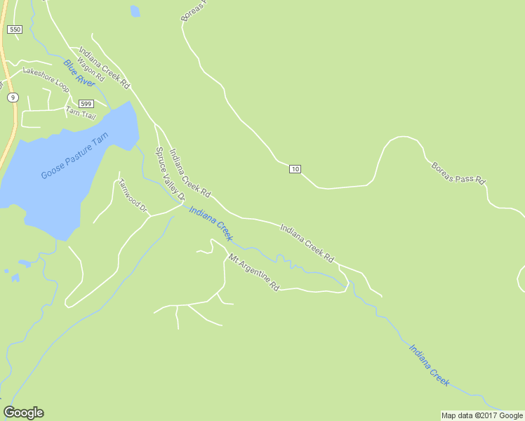 map of restaurants, bars, coffee shops, grocery stores, and more near 881 Indiana Creek Road in Blue River