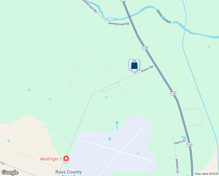 map of restaurants, bars, coffee shops, grocery stores, and more near 2276 Stone Road in Chillicothe