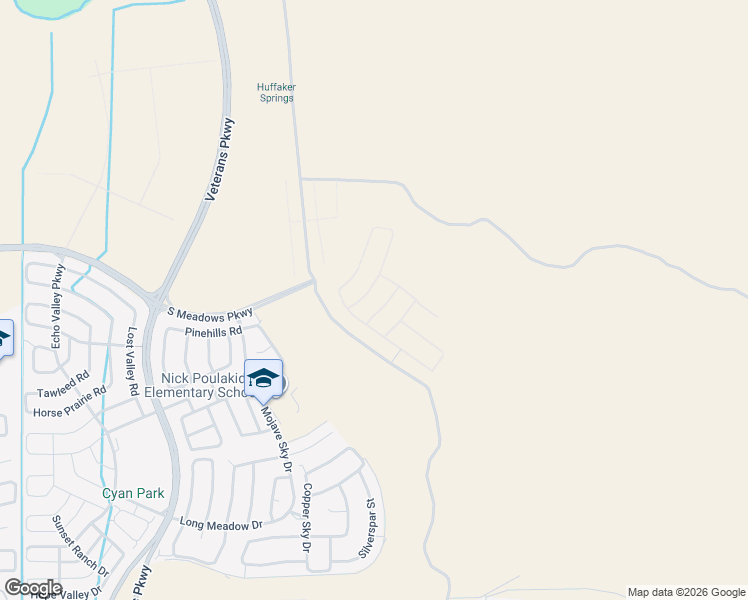 map of restaurants, bars, coffee shops, grocery stores, and more near Mira Loma Road in Reno