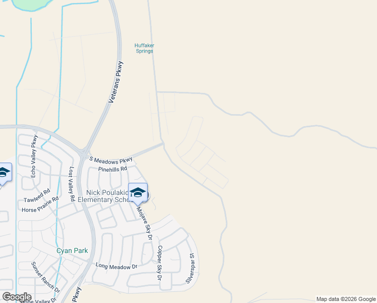 map of restaurants, bars, coffee shops, grocery stores, and more near Mira Loma Road in Reno