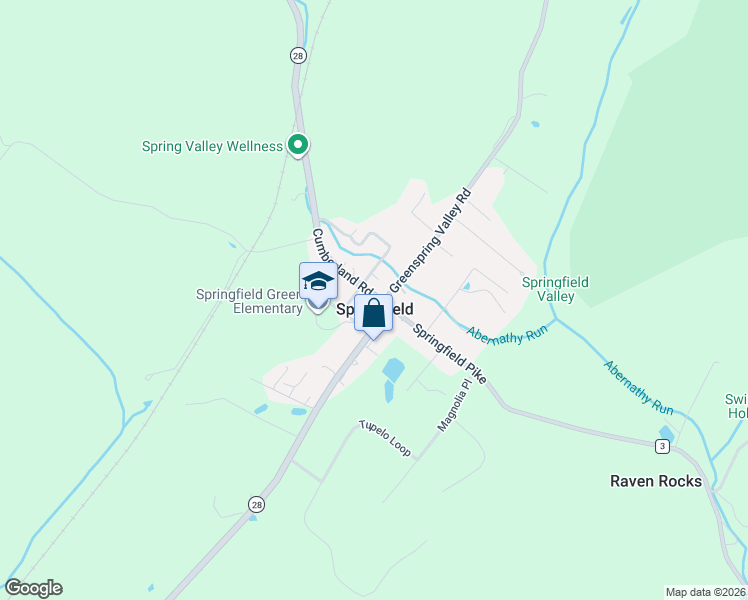 map of restaurants, bars, coffee shops, grocery stores, and more near in Springfield