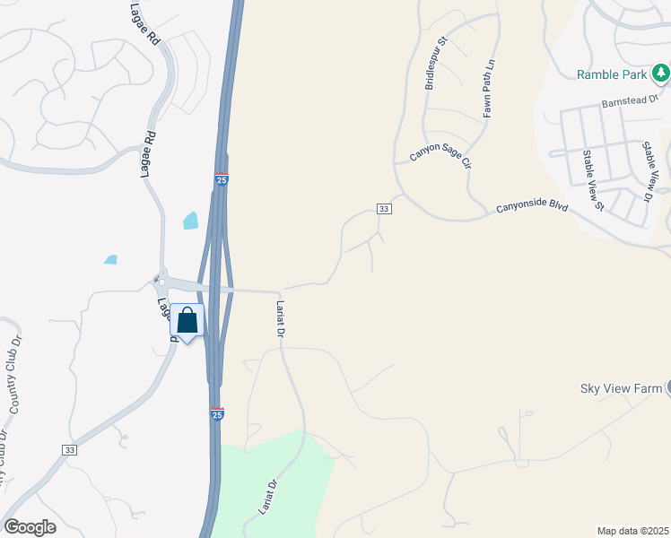 map of restaurants, bars, coffee shops, grocery stores, and more near 767 Happy Canyon Road in Castle Pines