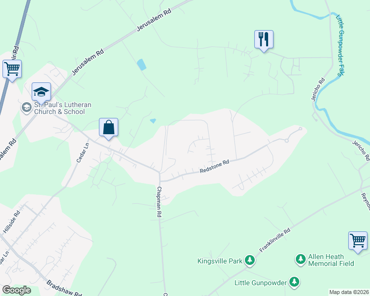 map of restaurants, bars, coffee shops, grocery stores, and more near 7904 Omega Court in Kingsville