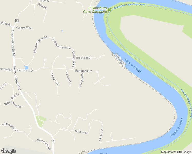 map of restaurants, bars, coffee shops, grocery stores, and more near 54 Briar Mountain Drive in Shepherdstown