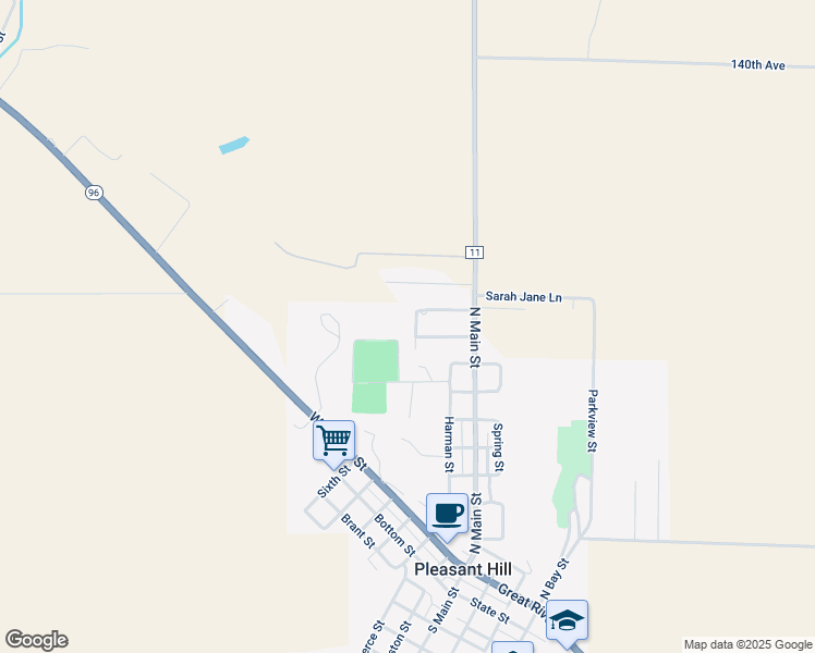 map of restaurants, bars, coffee shops, grocery stores, and more near 902 Northridge Drive in Pleasant Hill