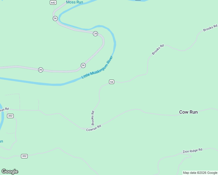 map of restaurants, bars, coffee shops, grocery stores, and more near in Cow Run