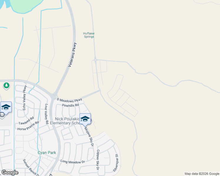 map of restaurants, bars, coffee shops, grocery stores, and more near Mira Loma Road in Reno