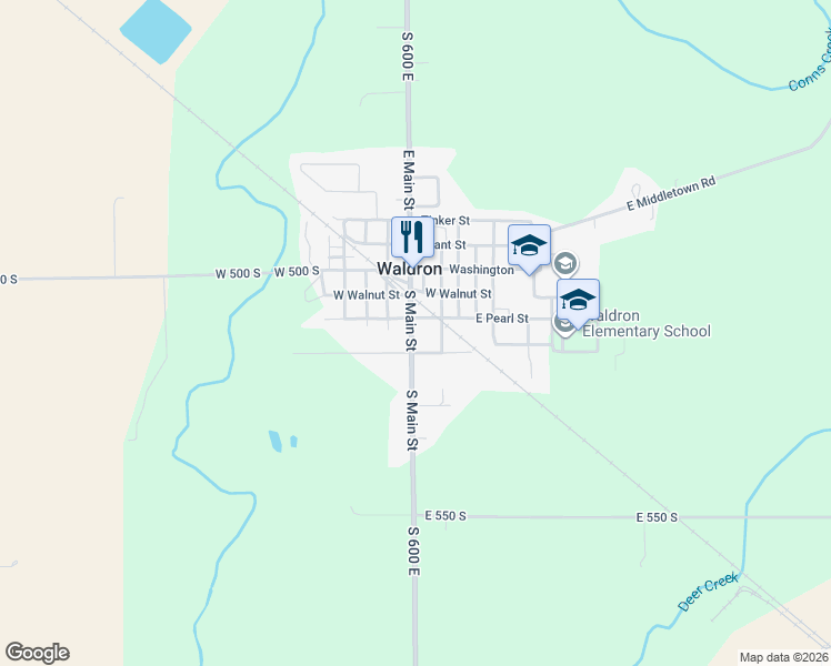 map of restaurants, bars, coffee shops, grocery stores, and more near 310 South Main Street in Waldron