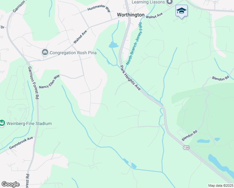 map of restaurants, bars, coffee shops, grocery stores, and more near 11914 Minor Jones Drive in Owings Mills