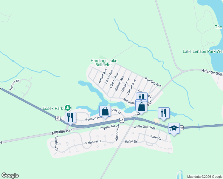 map of restaurants, bars, coffee shops, grocery stores, and more near 6319 Liberty Avenue in Hamilton