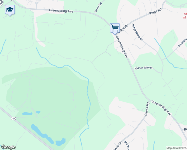 map of restaurants, bars, coffee shops, grocery stores, and more near 3137 Blendon Road in Owings Mills
