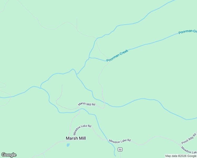 map of restaurants, bars, coffee shops, grocery stores, and more near Marsh Mill Road in Nevada County