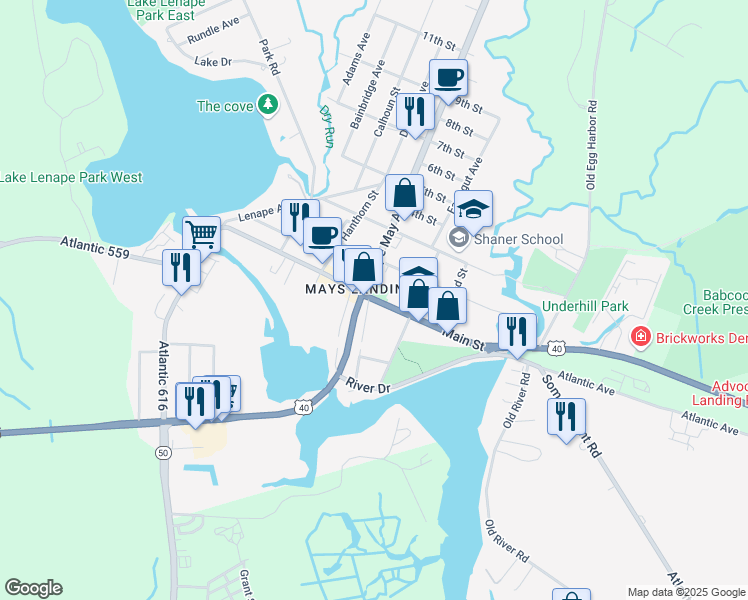 map of restaurants, bars, coffee shops, grocery stores, and more near in Hamilton